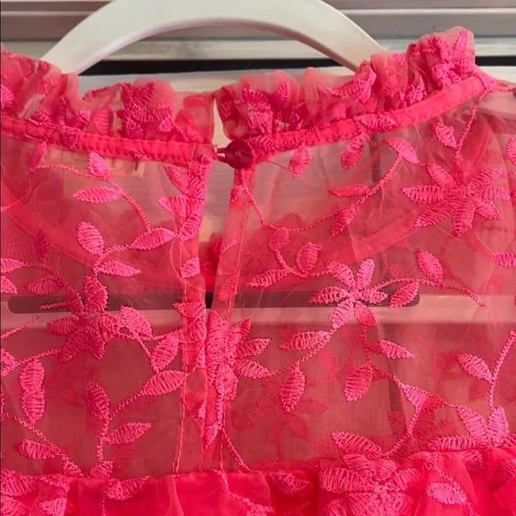 JODIFL Pink Floral Lace Blouse, NWOT - Picture 7 of 13